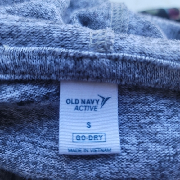 Active by Old Navy Women Gray Hooded Open Front Knit Cardigan Sweater Go- Dry S - Picture 5 of 10